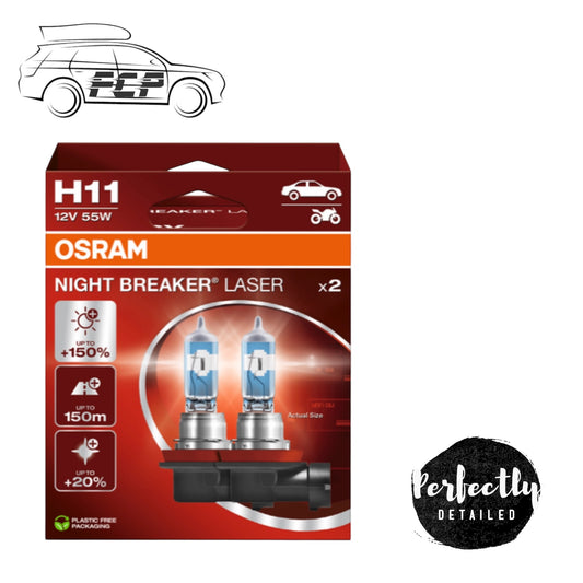 OSRAM Night Breaker Laser (Next Generation) +150% H11 Car Headlight Bulbs (Twin)