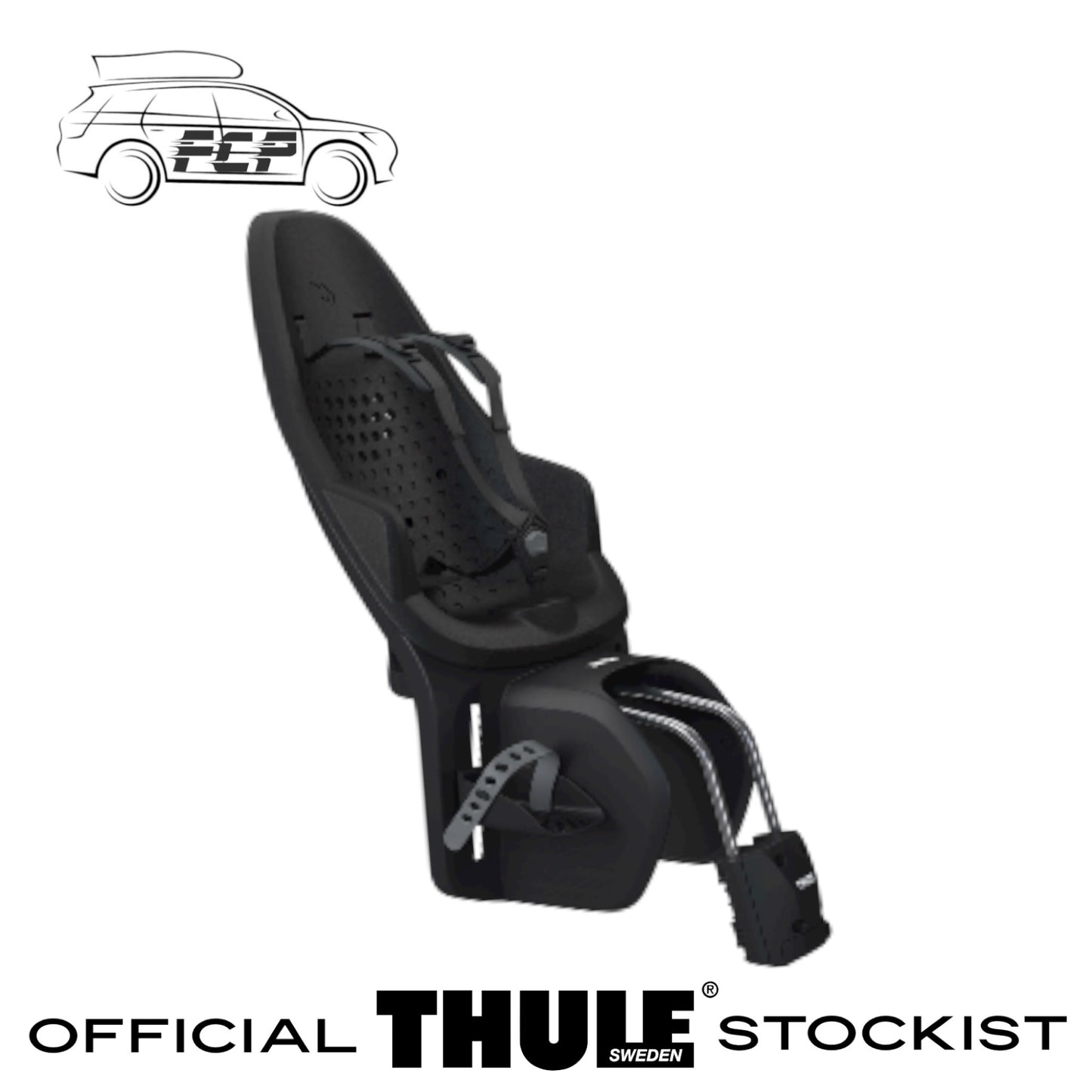 Thule Yepp 2 Maxi Frame Mounted Child Bike Seat - Midnight Black 12021301 NEW