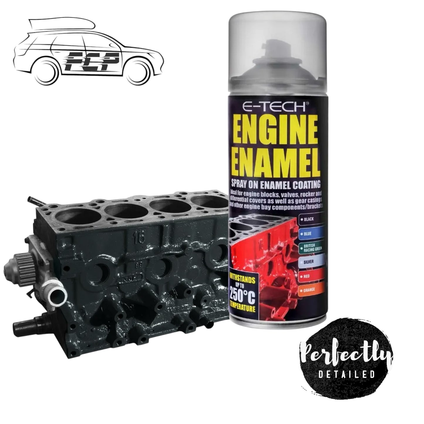 E-Tech Engine Enamel Black 400ml