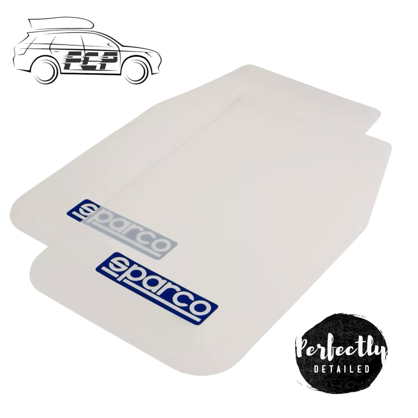 Sparco Universal Rally Mud Flaps WHITE