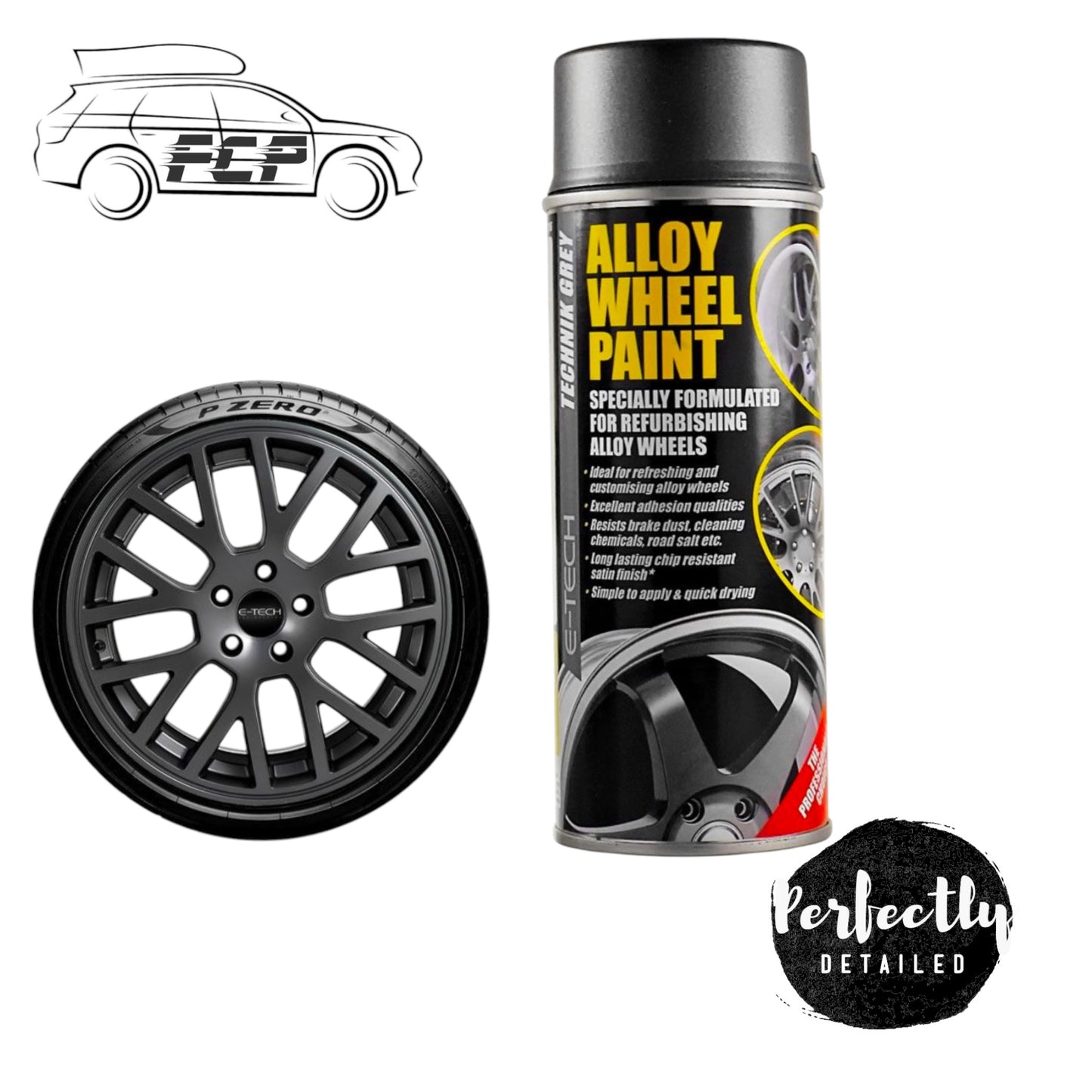 E-Tech Alloy Wheel Paint Technik Grey 400ml