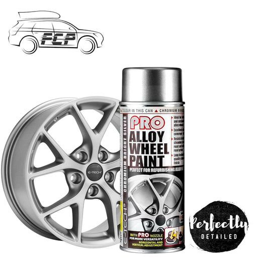 E-Tech Pro Alloy Wheel Paint Chromium Bright Silver 400ml