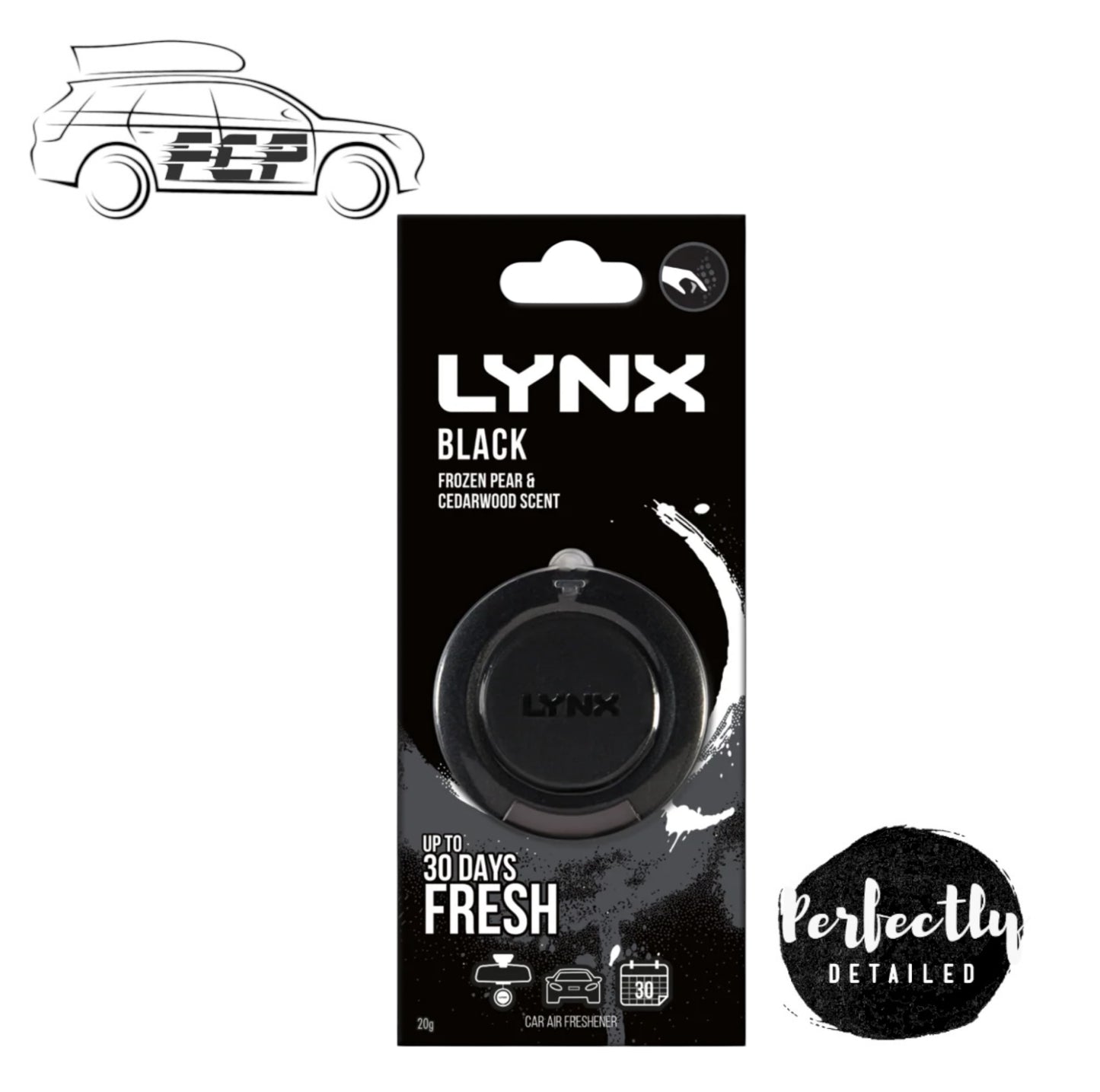 Lynx BLACK 3D Hanging Car Air Freshener