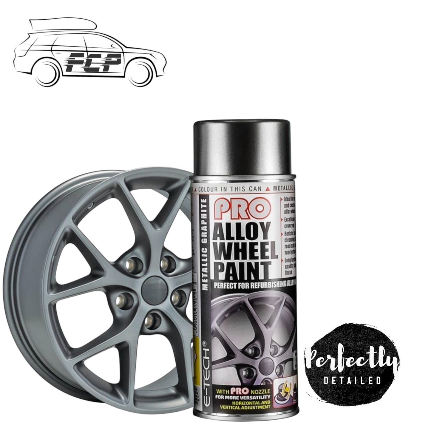 E-Tech Pro Alloy Wheel Paint Metallic Graphite 400ml