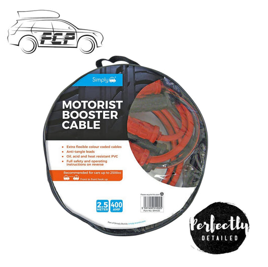 Simply Auto Motorist Booster Cable 400Amp 2.5Mtr Flexible Jump Lead