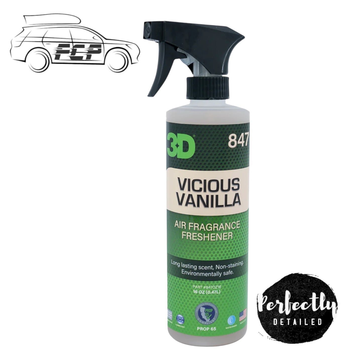3D Car Care Vicious Vanilla Scent Air Freshener 473ml