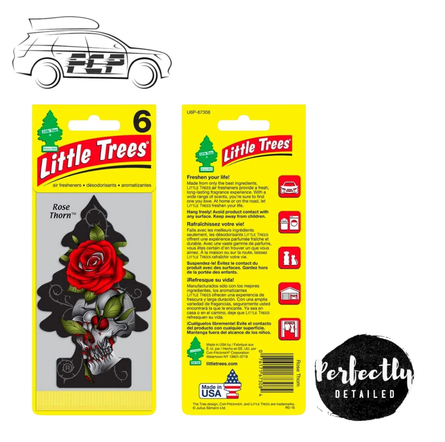 Little Trees Car Air Freshener ROSE THORN