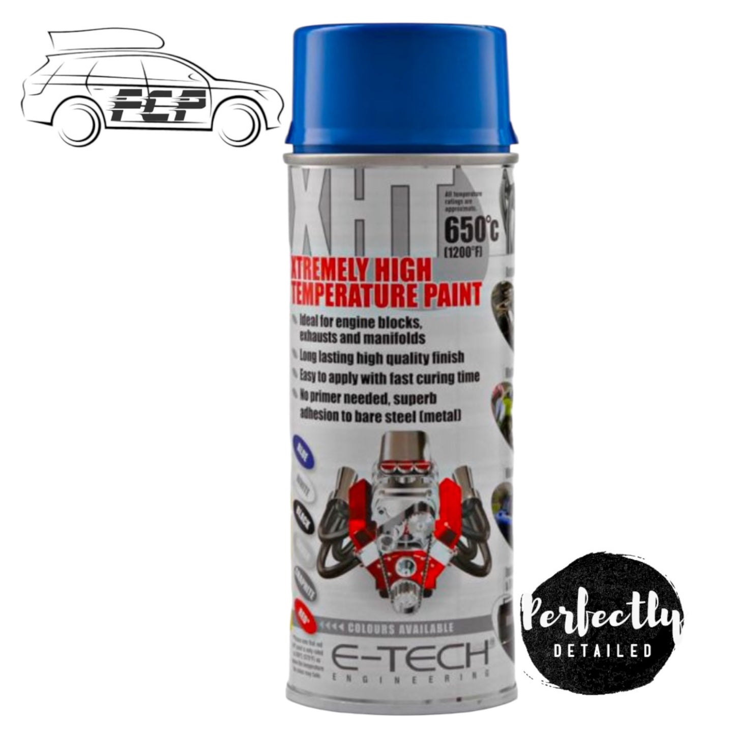 E-Tech XHT Xtremely High Temperature Paint BLUE 400ml