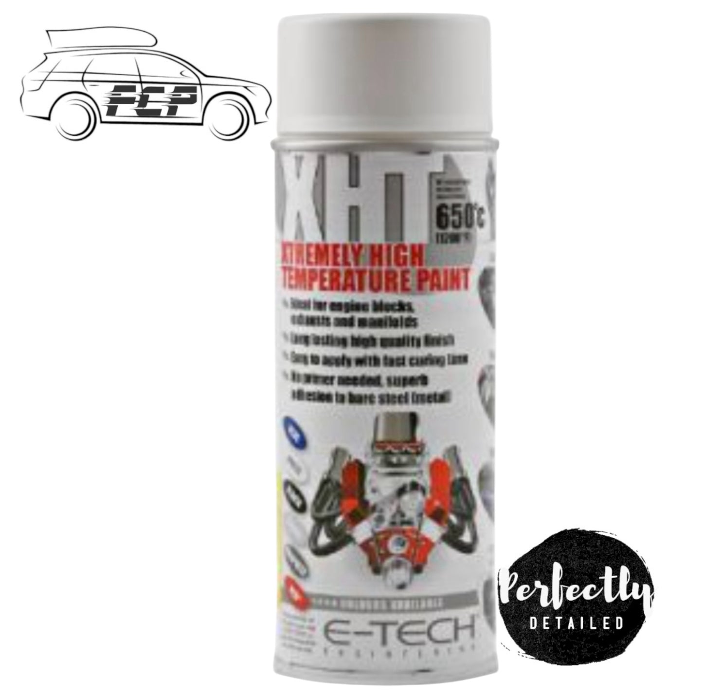 E-Tech XHT Xtremely High Temperature Paint WHITE 400ml