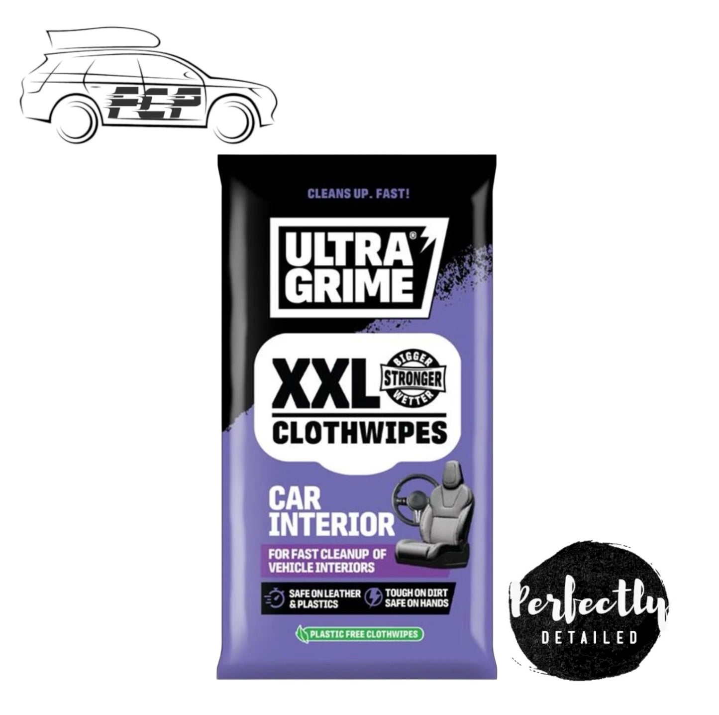 Ultra Grime XXL Size Car Interior Wipes 20pc