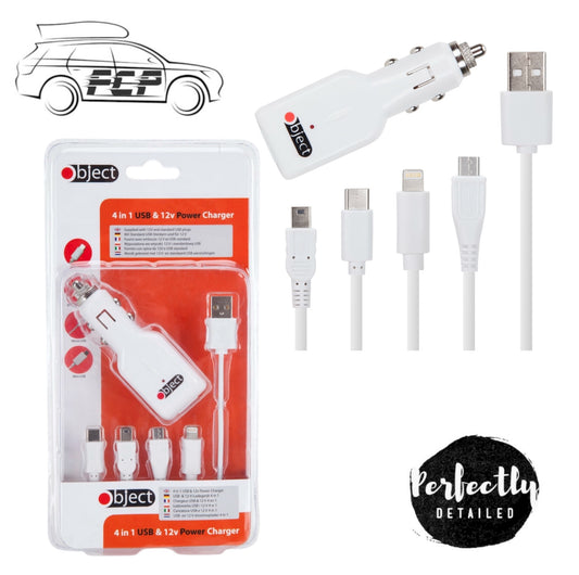 Object 4 in 1 USB & 12v Power Charger
