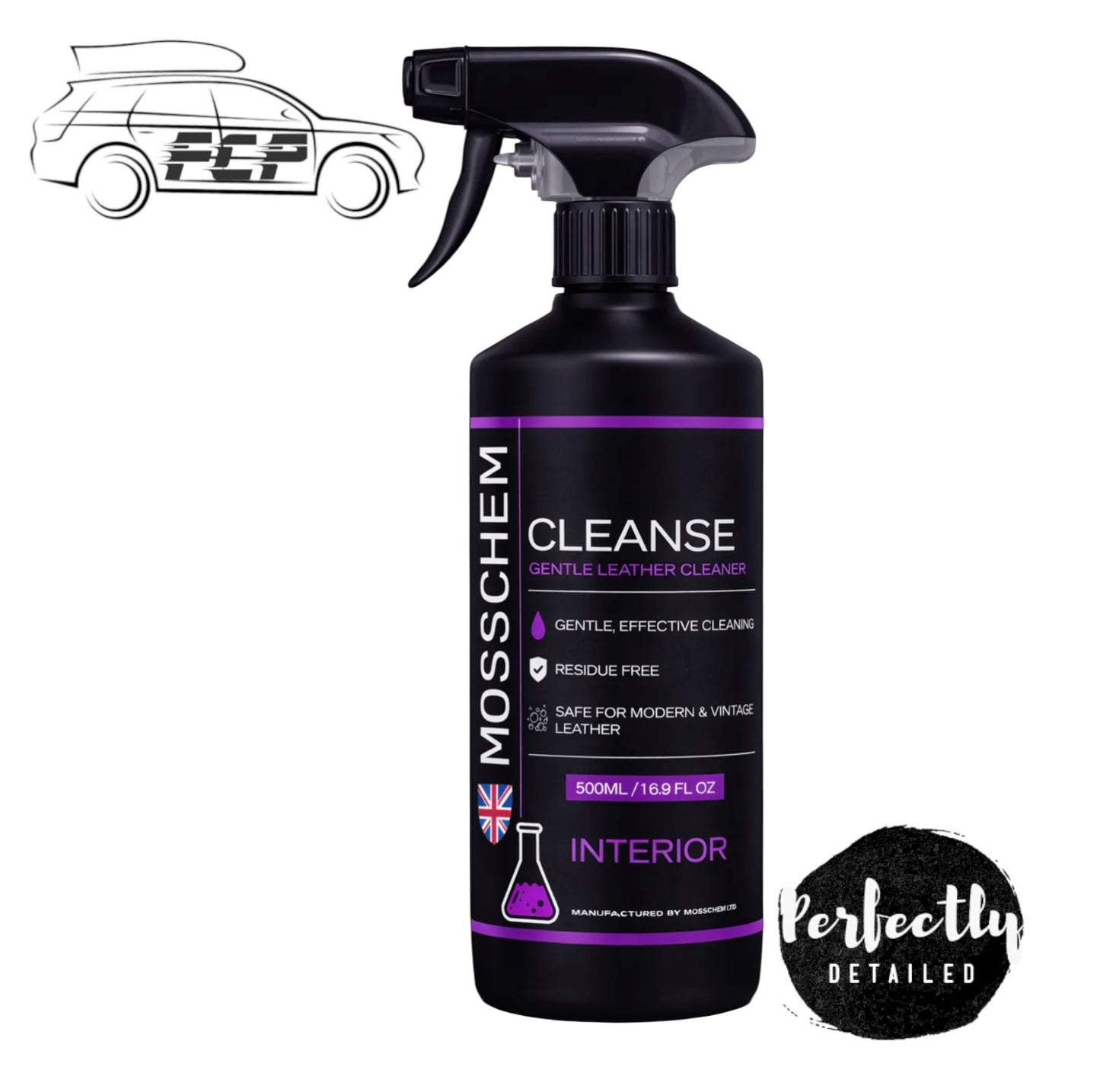Mosschem Premium Cleanse 500ml Ph Neutral Leather Cleaner