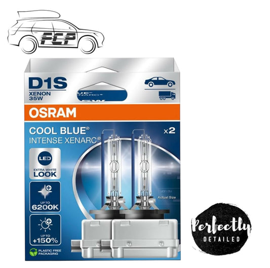 OSRAM Xenarc Cool Blue Intense Next Gen D1S 6200K HID Bulb (Twin) +150% Light