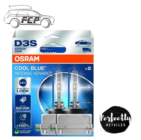 OSRAM Xenarc Cool Blue Intense Next Gen D3S 6200K HID Bulb (Twin) +150% Light