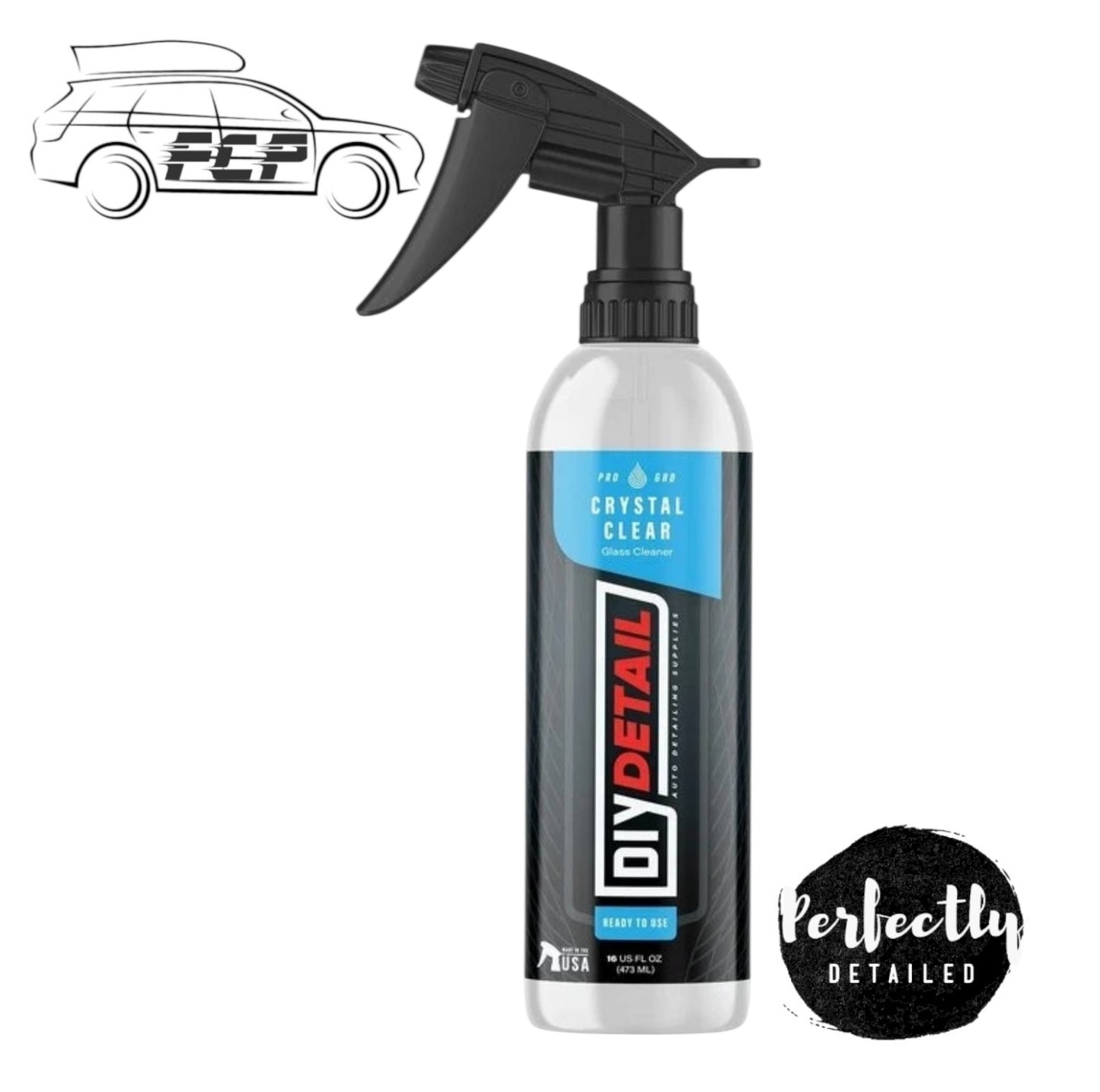 DIY Detail Crystal Clear Glass Cleaner 473ml