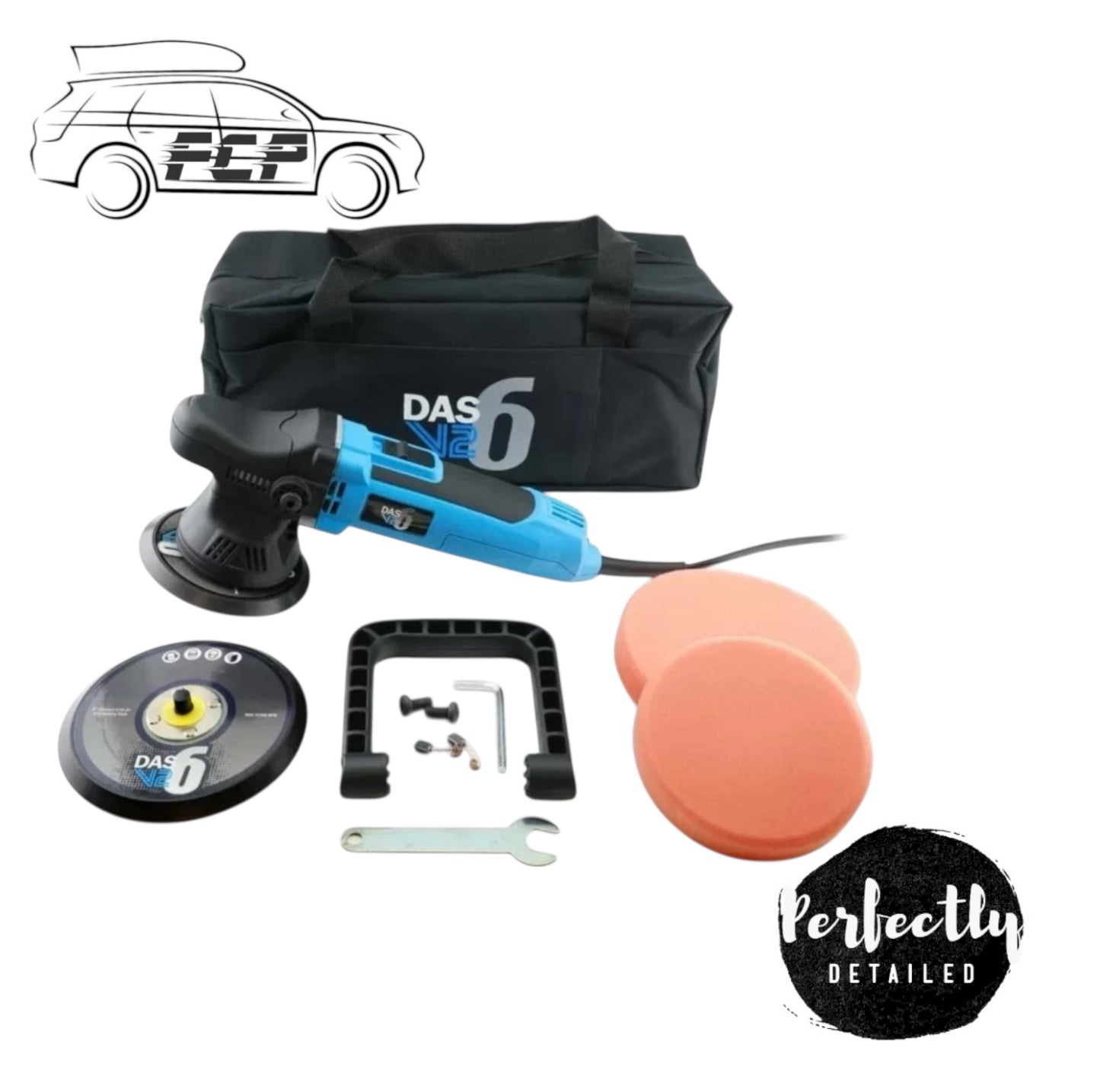 Das-6 V2 Dual Action Polisher With kit Bag & Pads