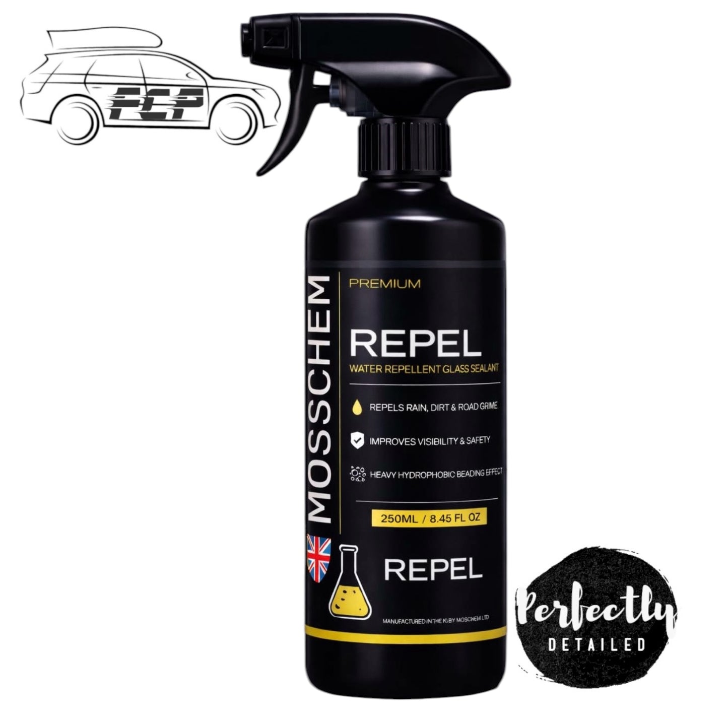 Mosschem Premium Repel Advanced Glass Sealant 250ml