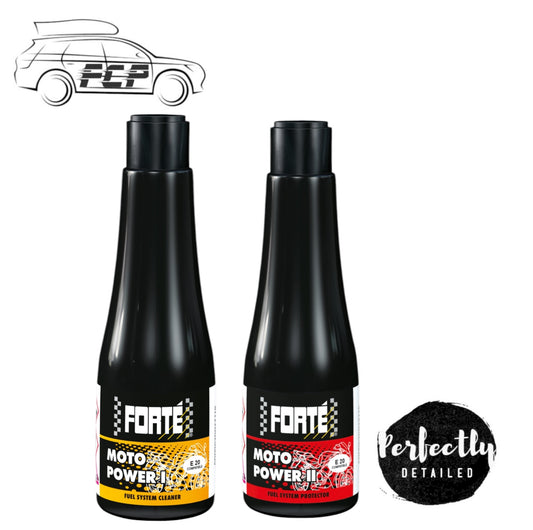 Forte Moto Power 1&2 Twin Pack Motorcycle Fuel Cleaner & Fuel Conditioner 150ml