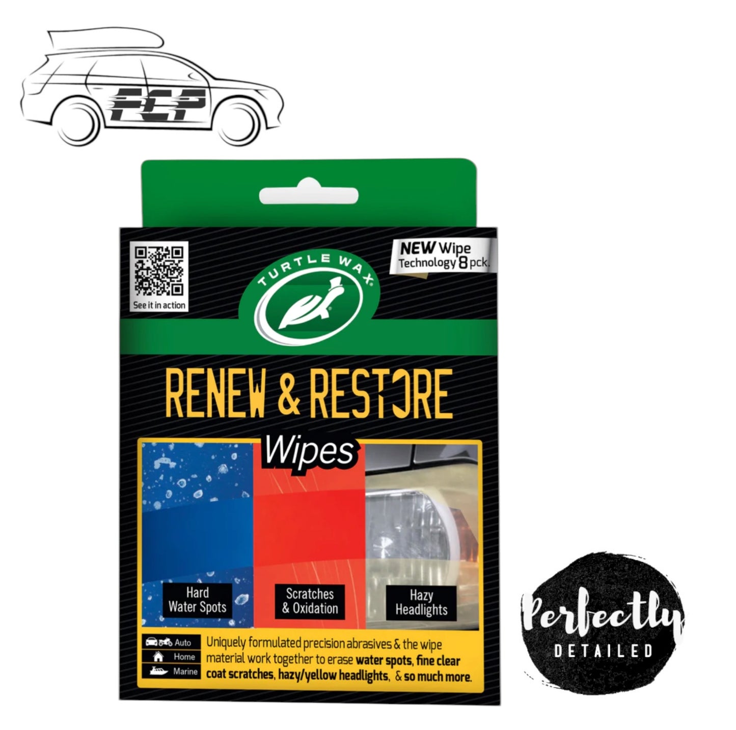 Turtle Wax Renew & Restore Wipes 8pk