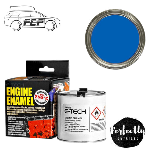 E-Tech High Heat Car Vehicle Engine Gloss Finish Enamel Paint 250ml BLUE