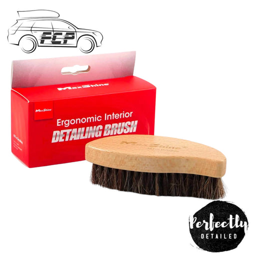 MAXSHINE ERGONOMIC INTERIOR DETAILING BRUSH, LEATHER , VINYL, FABRIC, SOFT TOPS