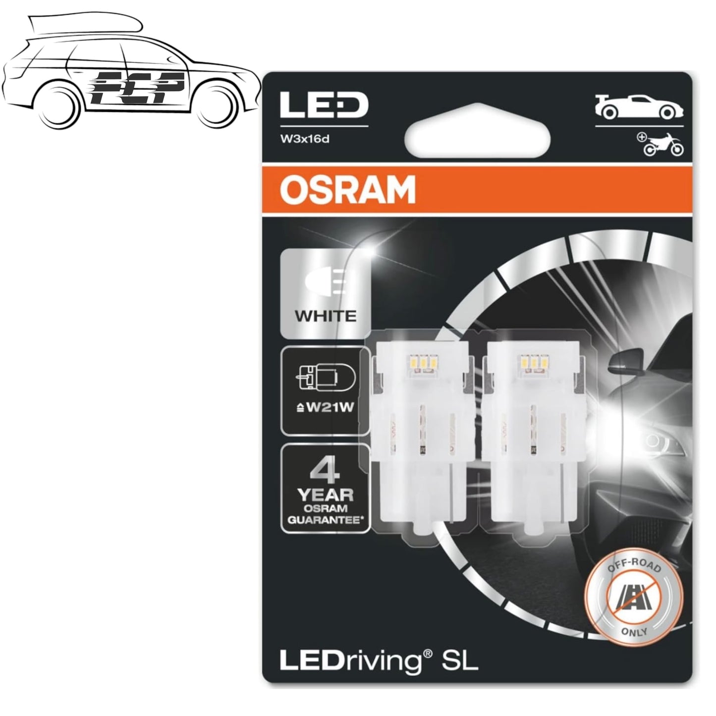 Osram LEDriving White 6000K W21W Non ECE