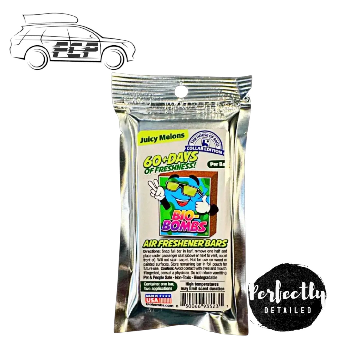 BIO-BOMBS BIO-FRESH BAR - JUICY MELONS AIR FRESHENER BAR 60DAY