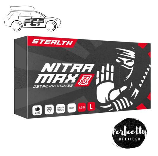 NitraMax Stealth Pro Detailing Gloves Large BLACK
