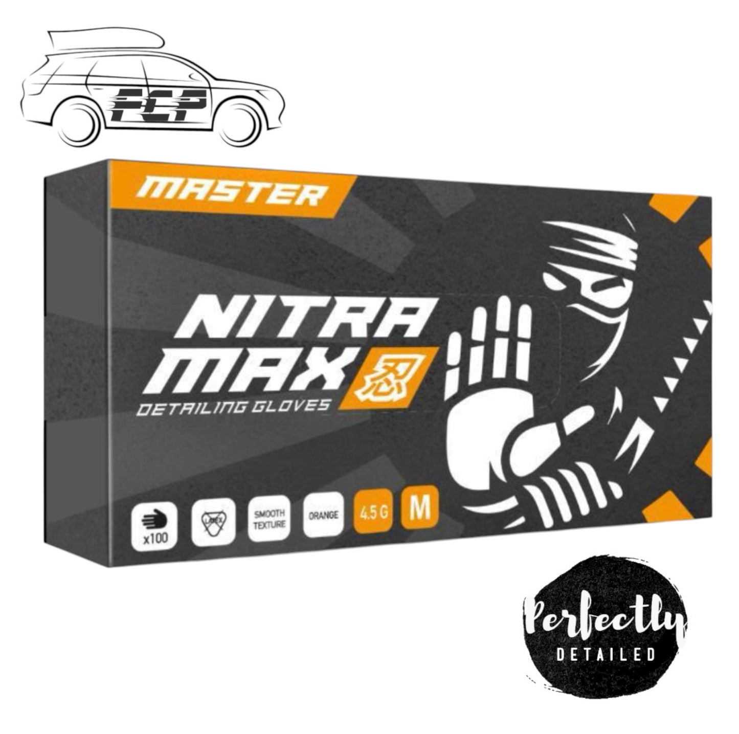 NitraMax Master Pro Detailing Gloves Medium ORANGE