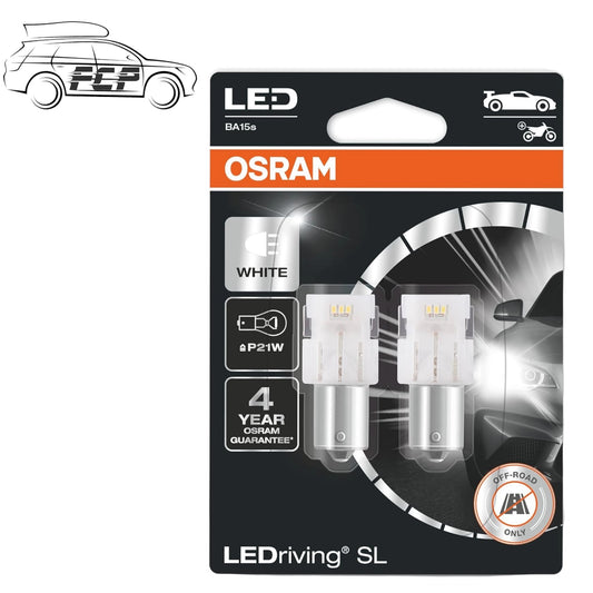 Osram LEDriving SL P21W 12V 6000K DRL BRAKE FOG REVERSE LED BULBS