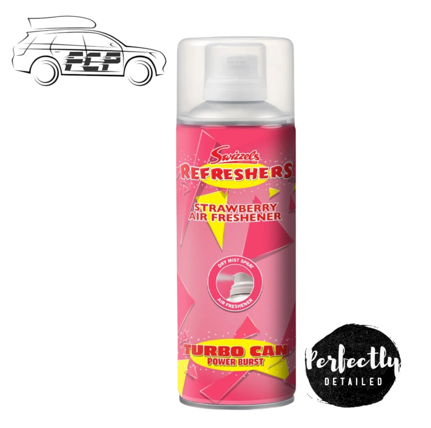 Swizzels Turbo Can Spray – Strawberry - Car Air Freshener