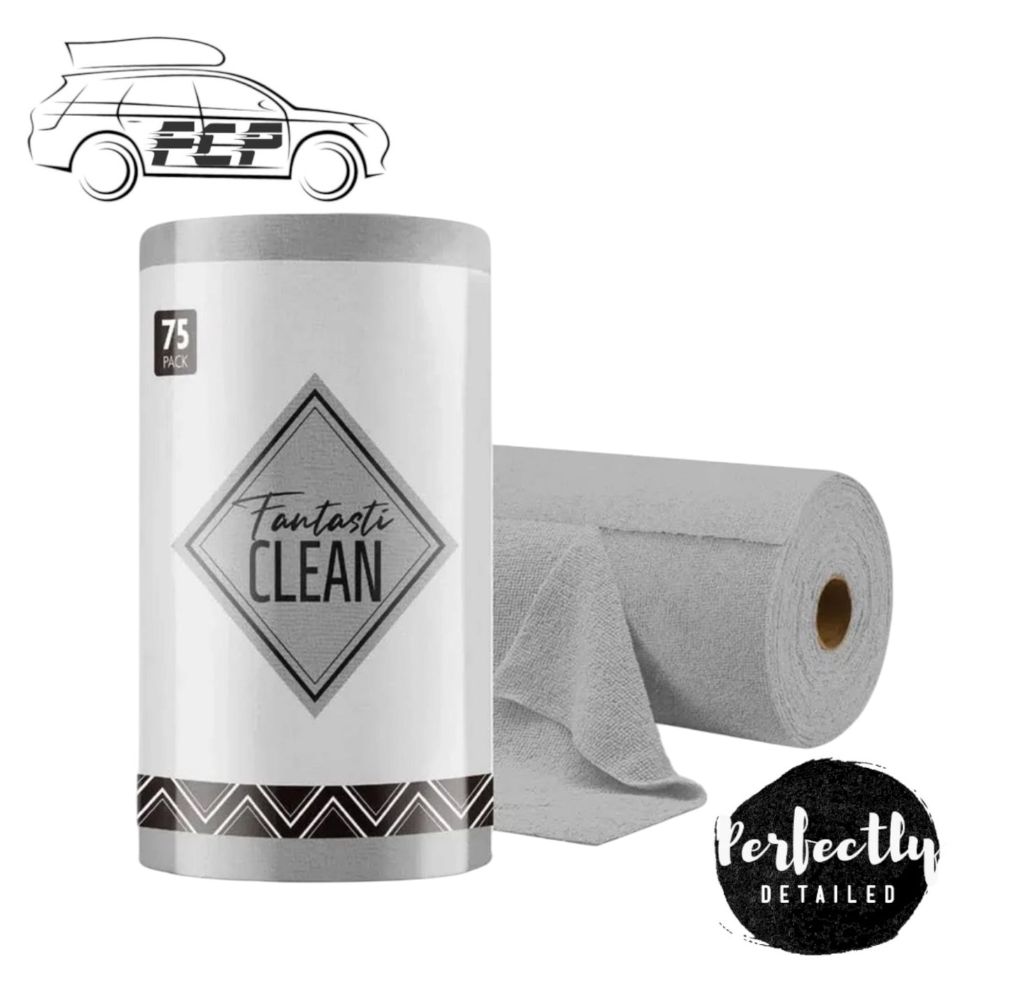 Fantasticlean microfibre cloth on roll 75 pcs