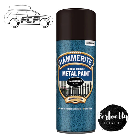 Hammerite Direct To Rust Aerosol Metal Spray Paint HAMMERED BLACK 400ml
