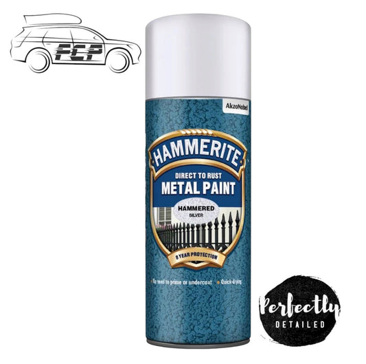 Hammerite Direct To Rust Aerosol Metal Spray Paint HAMMERED Silver 400ml
