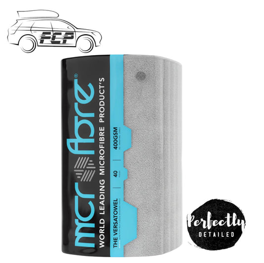 MCROFBRE VERSATOWEL V2 Plush Edgeless Microfibre Towels 400GSM 40pk GREY