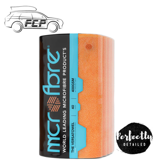 MCROFBRE VERSATOWEL V2 Plush Edgeless Microfibre Towels 400GSM 40pk ORANGE