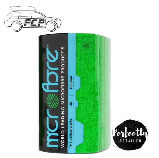 MCROFBRE VERSATOWEL V2 Plush Edgeless Microfibre Towels 400GSM 40pk GREEN