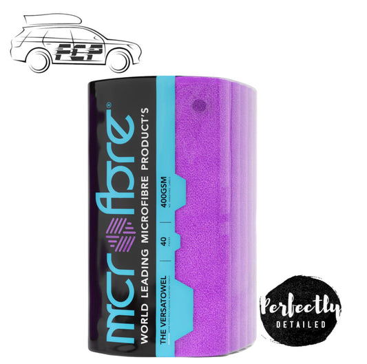 MCROFBRE VERSATOWEL V2 Plush Edgeless Microfibre Towels 400GSM 40pk PURPLE