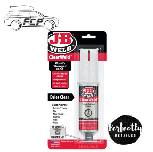 J-B Weld ClearWeld 5 Minute Quick Setting Clear Epoxy 25ml Worlds Strongest Bond