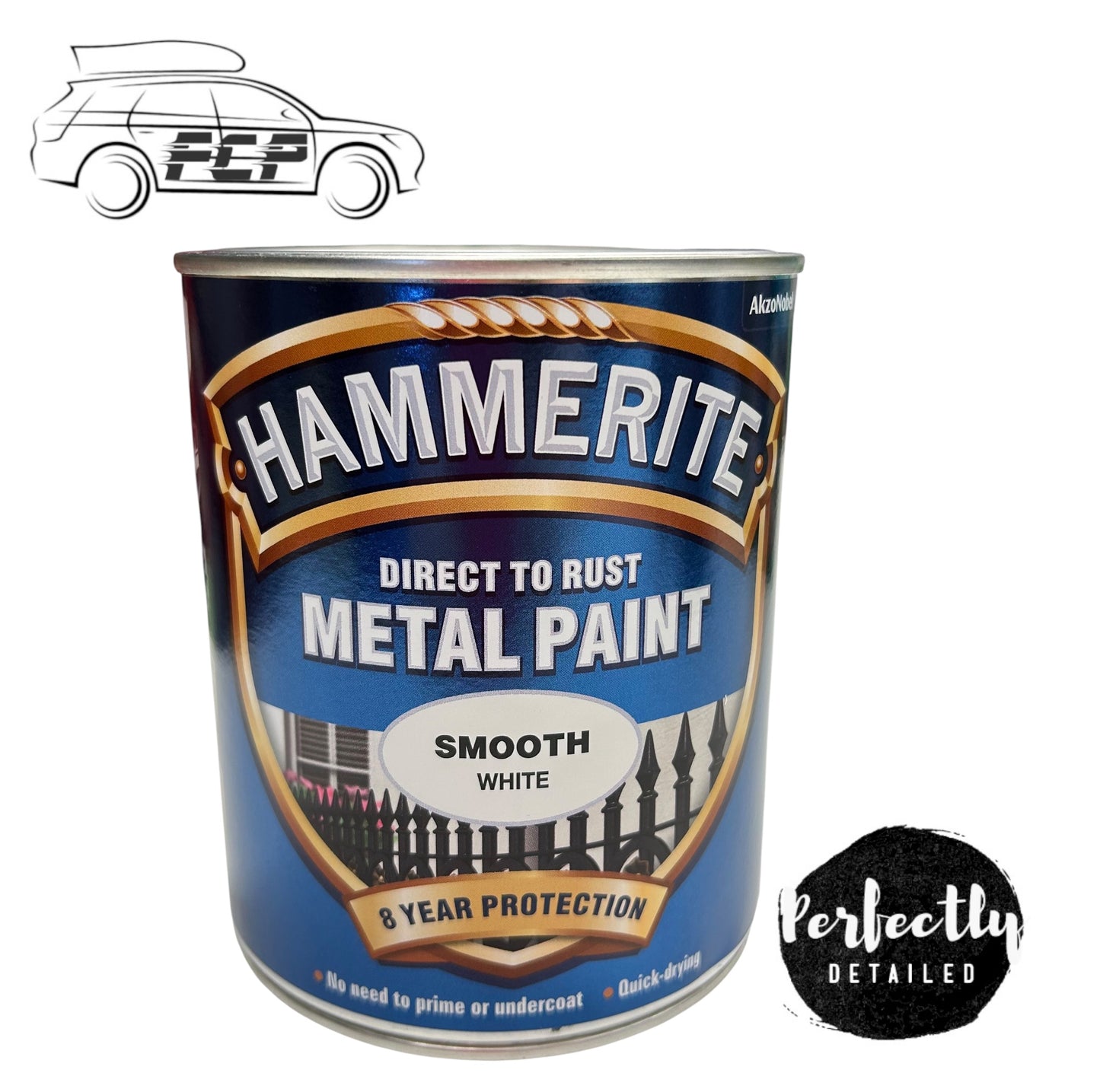 HAMMERITE Direct To Rust Metal Paint Smooth White 750ml