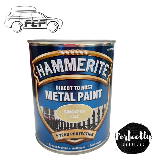 HAMMERITE Direct To Rust Metal Paint Smooth Gold 750ml