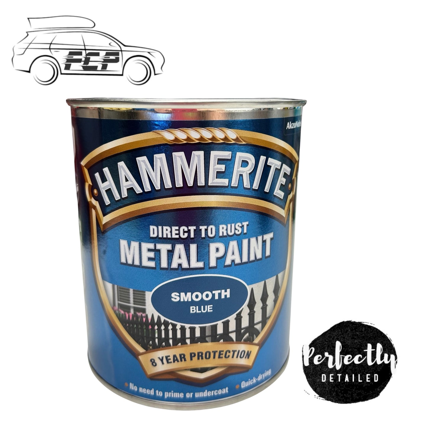 HAMMERITE Direct To Rust Metal Paint Smooth Blue 750ml
