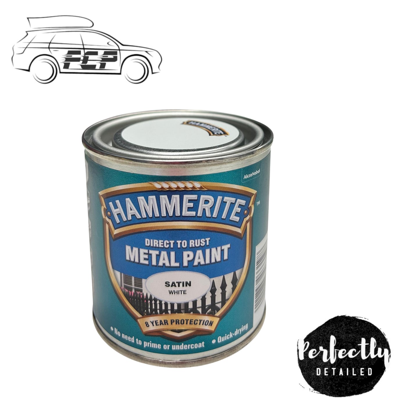 HAMMERITE Direct To Rust Metal Paint Satin White 250ml