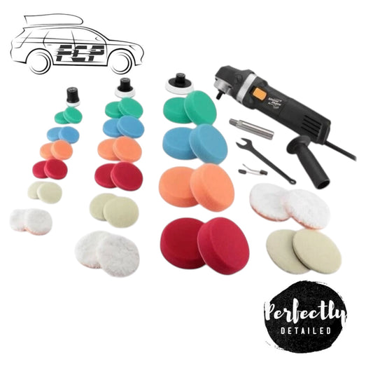 Shinemate EP803 Mini Car Rotary Machine Polisher Kit inc Polishing Pads