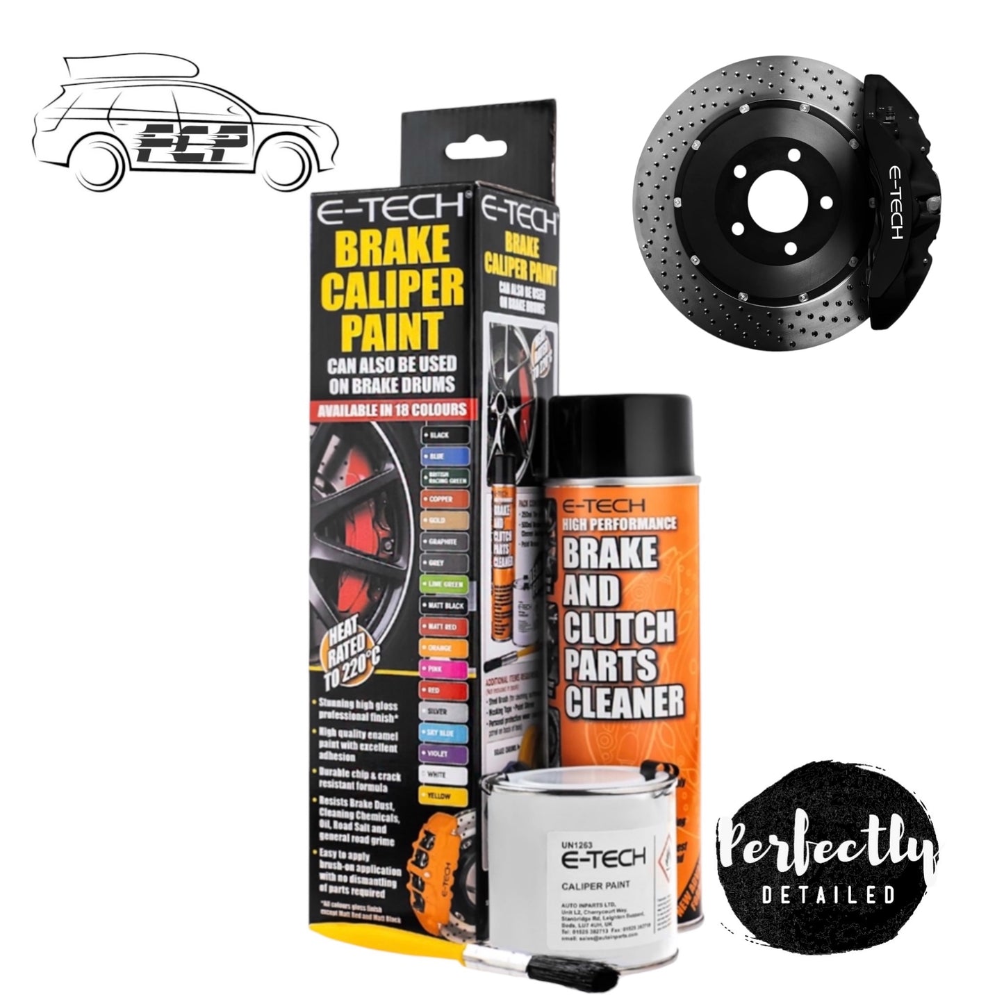 E-Tech Brake Caliper Paint Kit BLACK