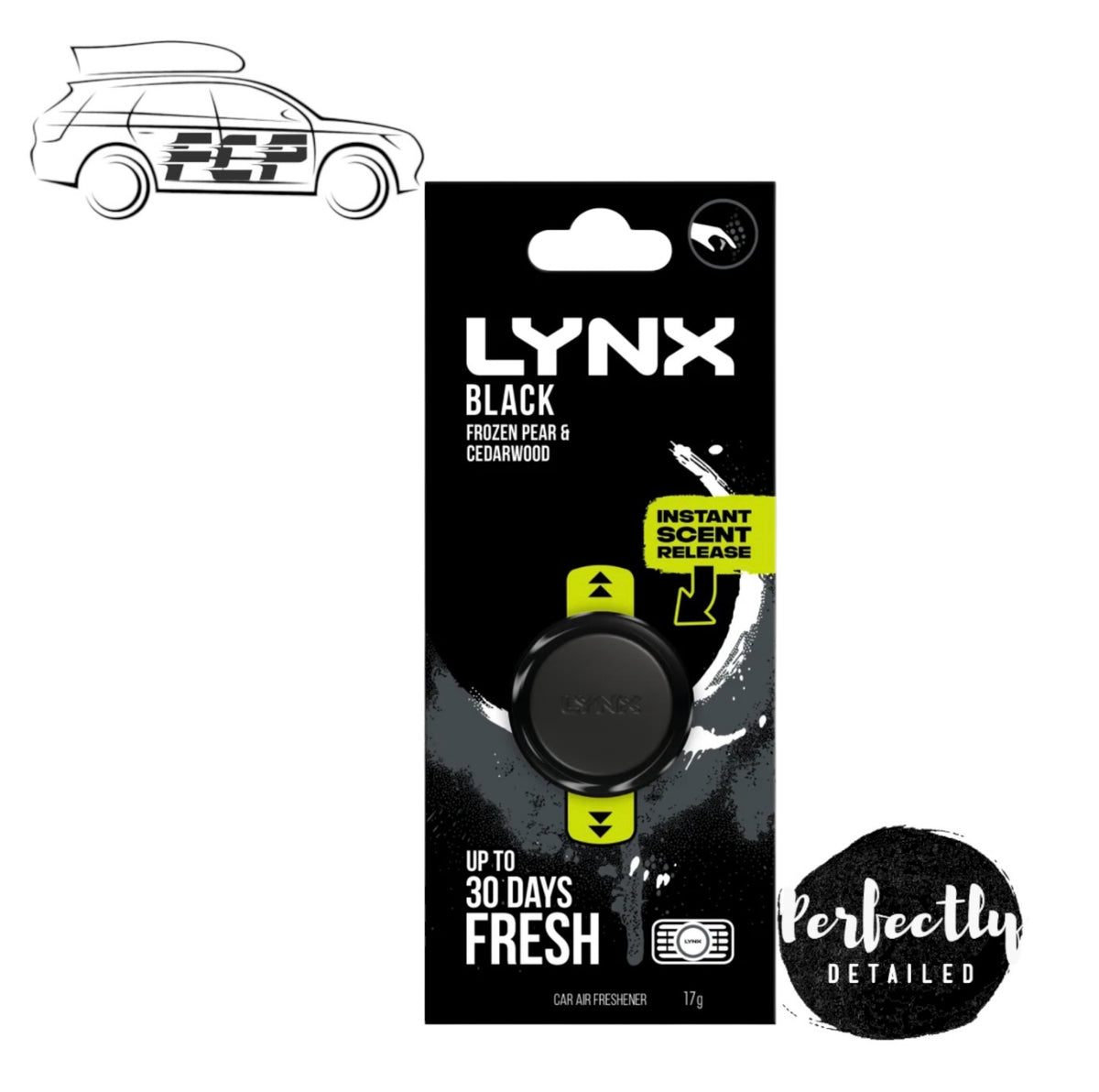 Lynx BLACK 3D Mini Vent Air Freshener Fragrance Scent
