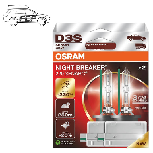 Osram Xenarc Night Breaker 220 D3S Twin Pack - 220% Brighter - NEW FOR 2024