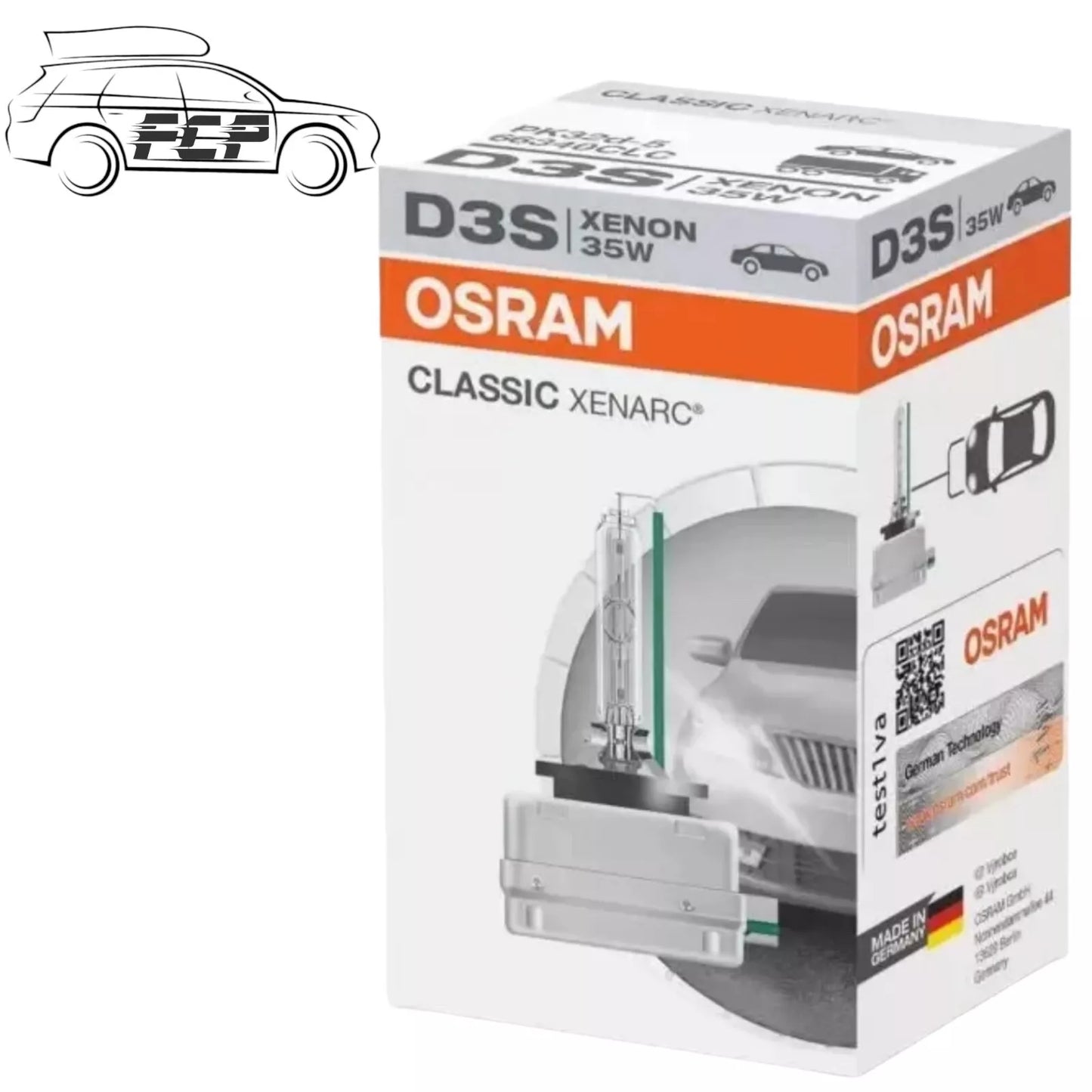 OSRAM Xenarc Classic Xenon Car Headlight Bulbs D3S Fitting (Single)