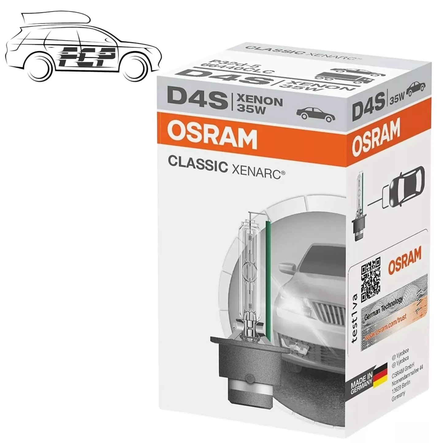 OSRAM Xenarc Classic Xenon Car Headlight Bulbs D4S Fitting (Single)