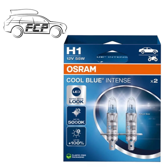 OSRAM Cool Blue Intense Next Gen 5000K H1 (Twin) - Ice White Car Bulbs 64150CBN